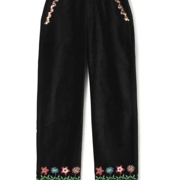 Beaded Garden Vine Trousers